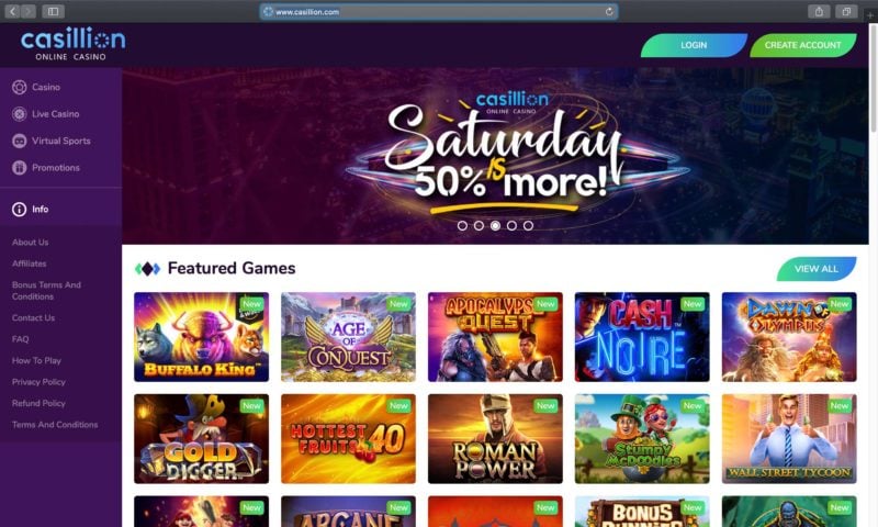 empire casino online games